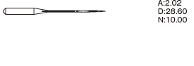 Игла Organ Needles DCx27 SES (Bx27 / MY 1023 SES) № 80/12